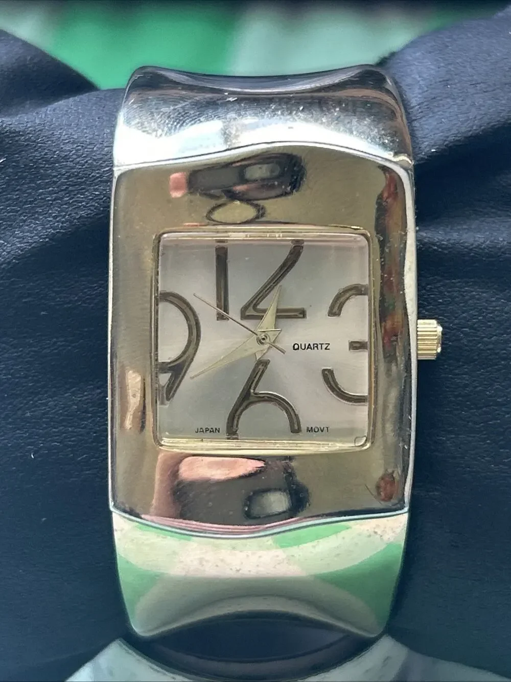 Gold Tone Women’s Quartz Cuff Watch